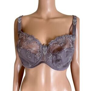 Conturelle Bra 38 E dusty purple underwire no padding lace